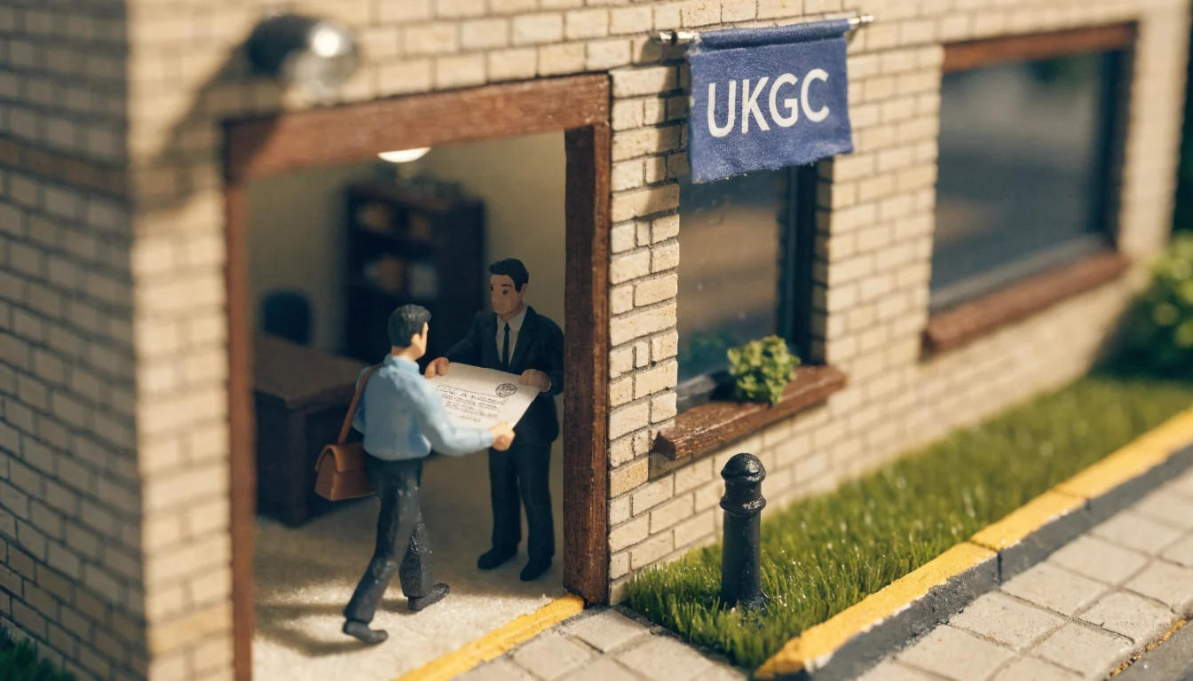 UKGC office delivering license to casino manager